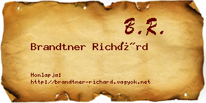 Brandtner Richárd névjegykártya