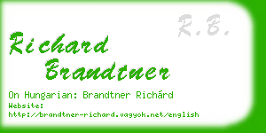 richard brandtner business card