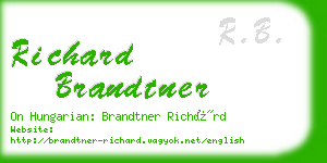 richard brandtner business card